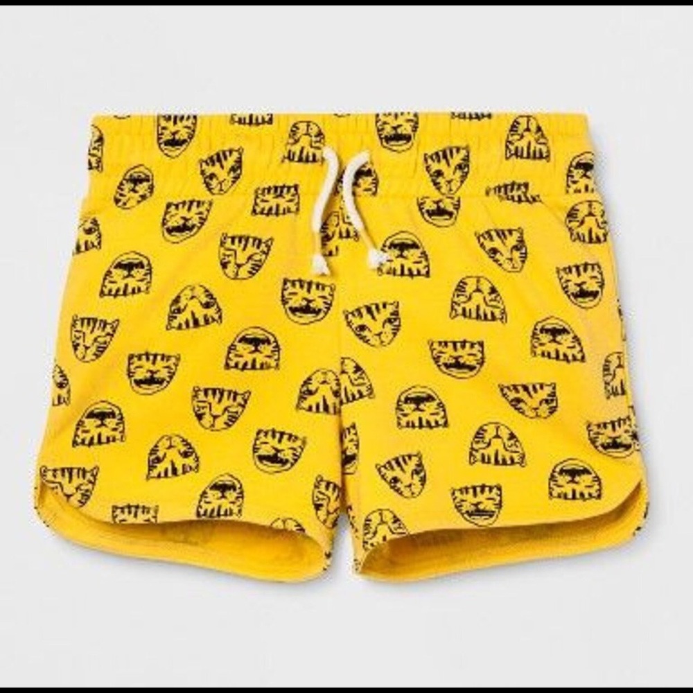 Cat & Jack Yellow Printed XS Women Shorts